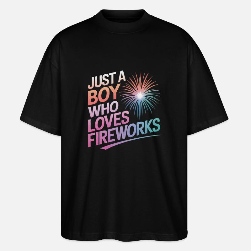Pyrotechnics Fireworks Pyrotechnics - Stanley/Stella Oversized Unisex Organic T-shirt Blaster 2.0 - black