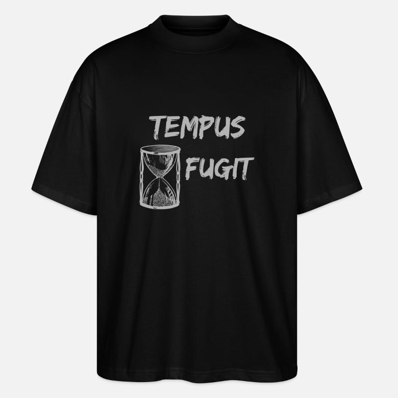 Tempus fugit - Stanley/Stella Oversized Unisex Bio T-Shirt Blaster 2.0 - Schwarz