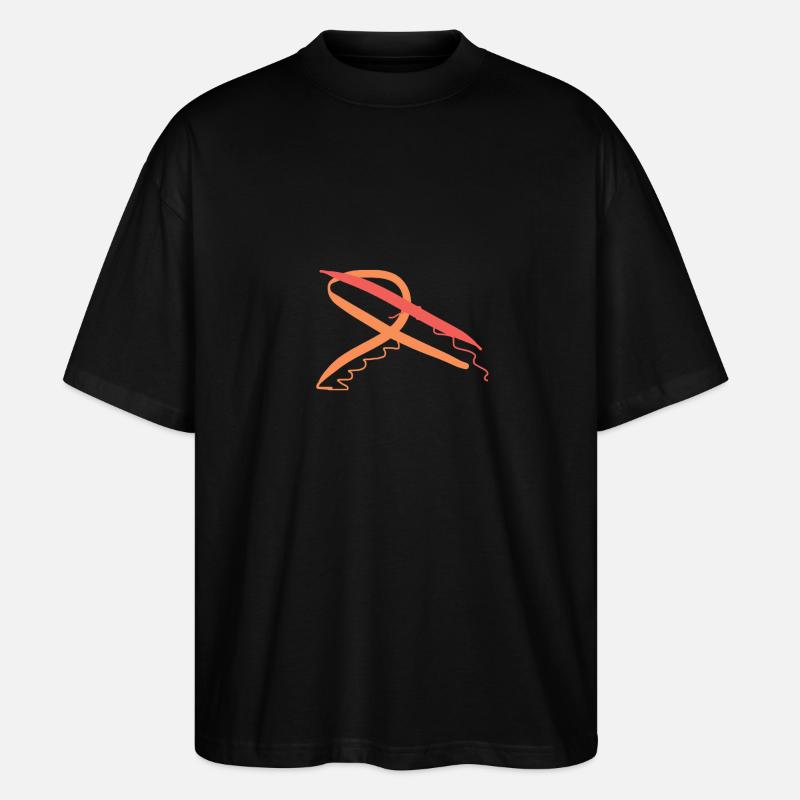 Le Pélican abstrait - T-shirt bio Blaster 2.0 coupe oversize Stanley/Stella Unisexe - noir