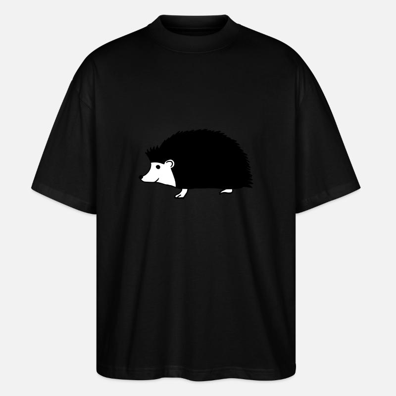hand drawn hedgehog - Stanley/Stella Oversized Unisex Bio T-Shirt Blaster 2.0 - Schwarz