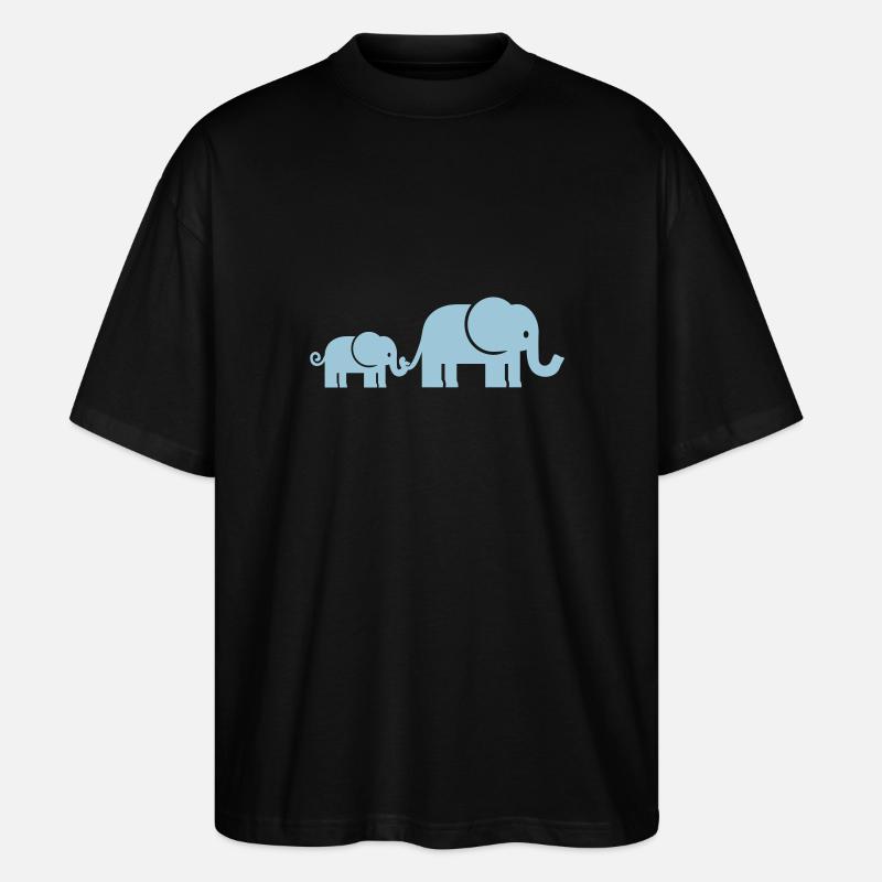 Éléphant - T-shirt bio Blaster 2.0 coupe oversize Stanley/Stella Unisexe - noir