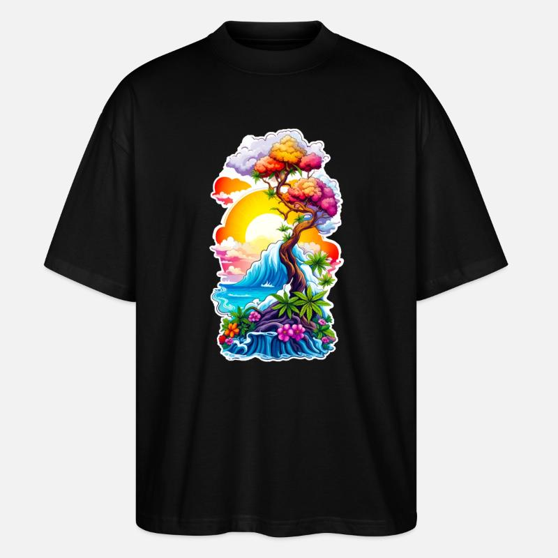 High waves 05 - Stanley/Stella Oversized Unisex Bio T-Shirt Blaster 2.0 - Schwarz