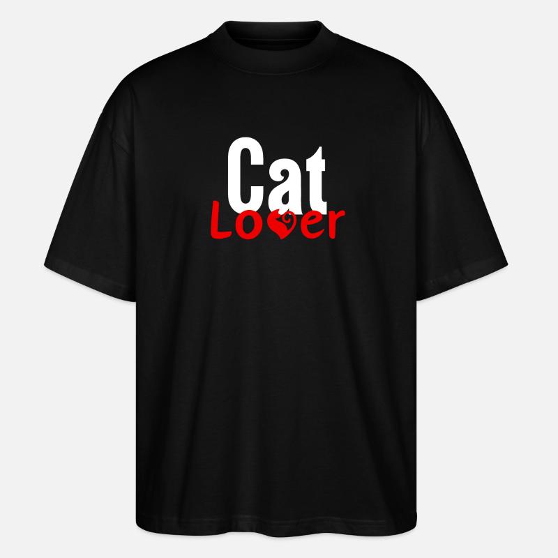 Katzenliebe - Stanley/Stella Oversized Unisex Bio T-Shirt Blaster 2.0 - Schwarz