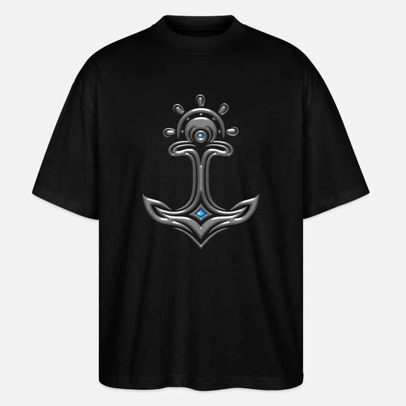 Ancla de Odin Thor - Camiseta Oversize Ecológica Unisex Stanley/Stella Blaster 2.0 - negro