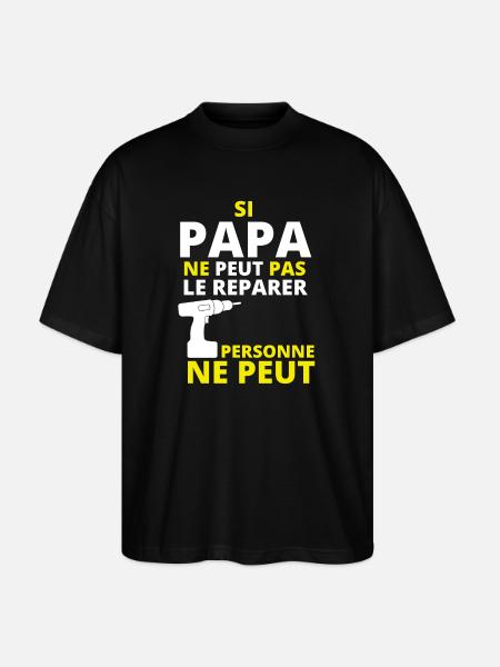 bricoleur, bricoleur, bricolage - T-shirt bio Blaster 2.0 coupe oversize Stanley/Stella Unisexe - noir