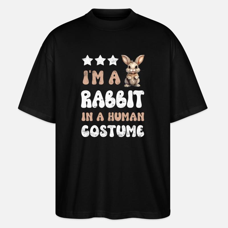 Rabbit Rabbit - Stanley/Stella Oversized Unisex Organic T-shirt Blaster 2.0 - black