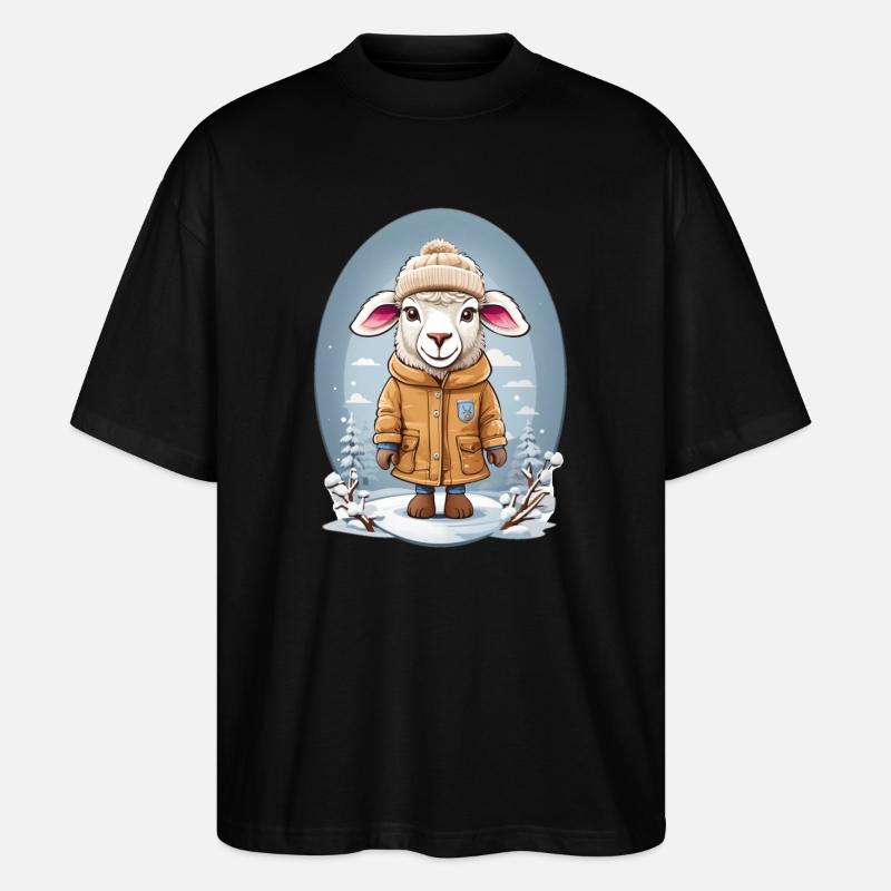Süßes Schaf - Stanley/Stella Oversized Unisex Bio T-Shirt Blaster 2.0 - Schwarz