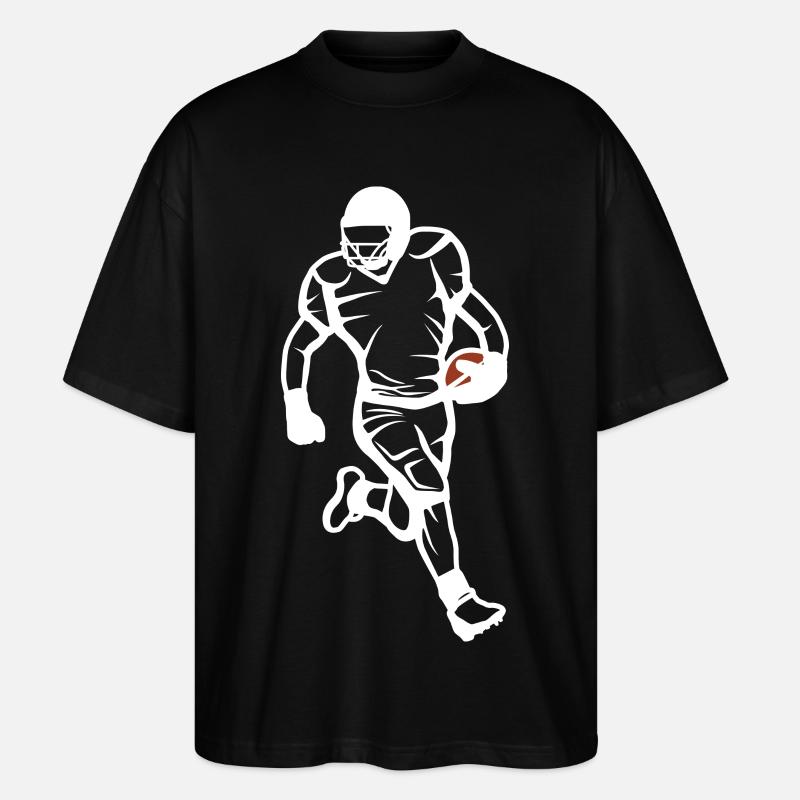 Dessin de footballeur - T-shirt bio Blaster 2.0 coupe oversize Stanley/Stella Unisexe - noir