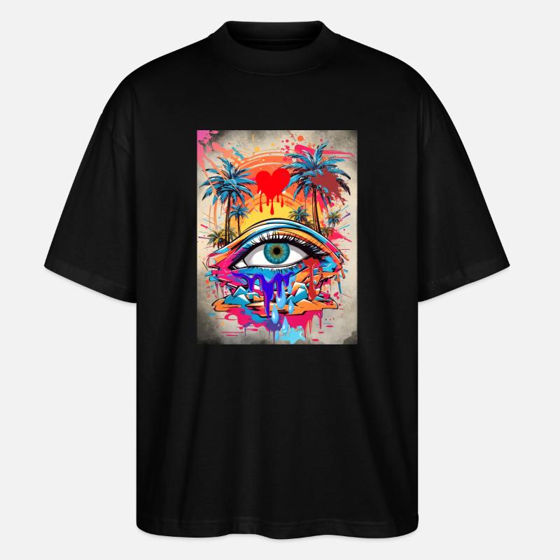 Die Erde tropft - Stanley/Stella Oversized Unisex Bio T-Shirt Blaster 2.0 - Schwarz