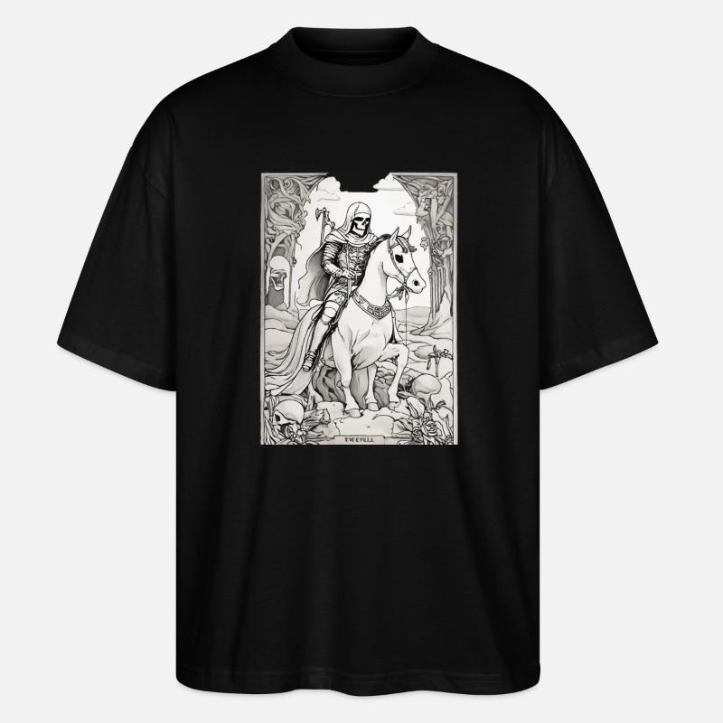 Todesreiter Tarot Illustration - Stanley/Stella Oversized Unisex Bio T-Shirt Blaster 2.0 - Schwarz