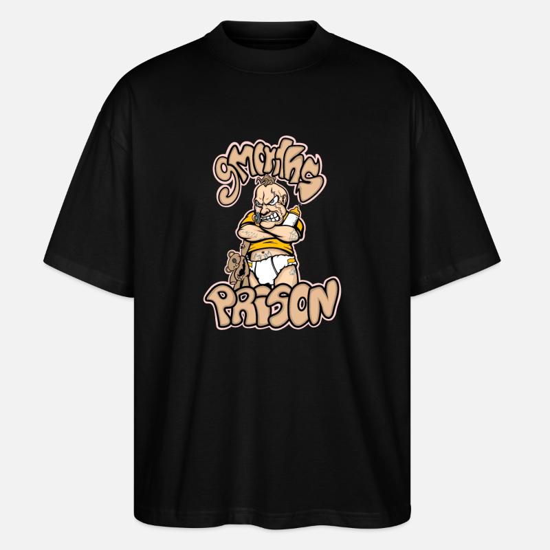 9 Monate - Stanley/Stella Oversized Unisex Bio T-Shirt Blaster 2.0 - Schwarz