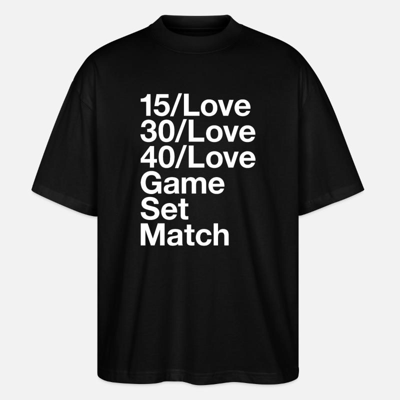 TENNIS Lover - Stanley/Stella Oversized Unisex Bio T-Shirt Blaster 2.0 - Schwarz