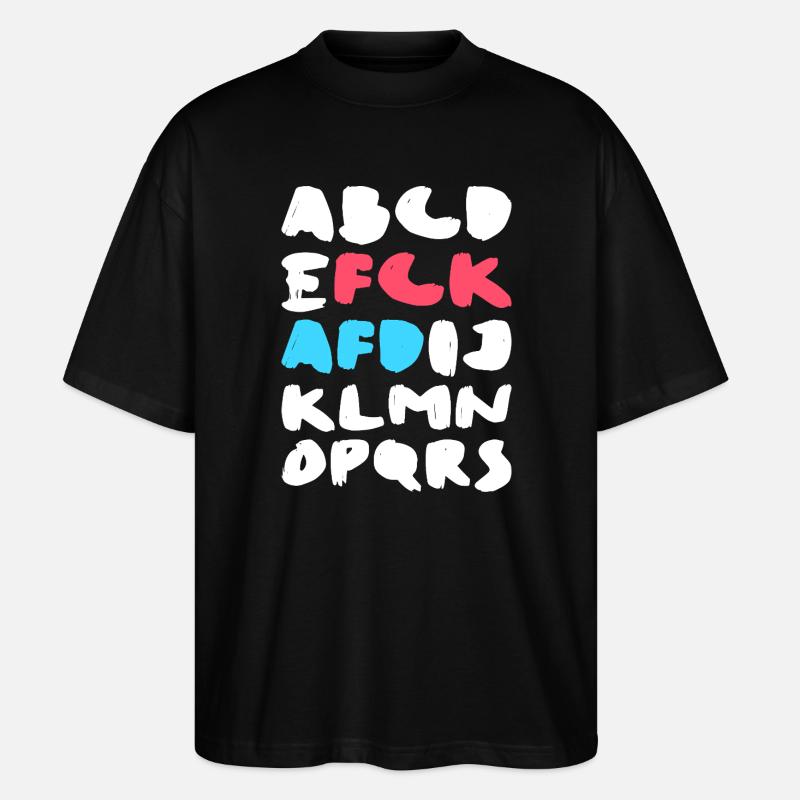 FCK AFD | Politisches Statement Design - Stanley/Stella Oversized Unisex Bio T-Shirt Blaster 2.0 - Schwarz