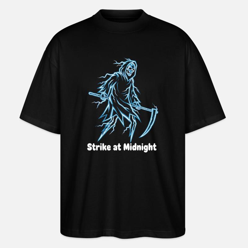 Mitternachts-Skelett Neon - Stanley/Stella Oversized Unisex Bio T-Shirt Blaster 2.0 - Schwarz