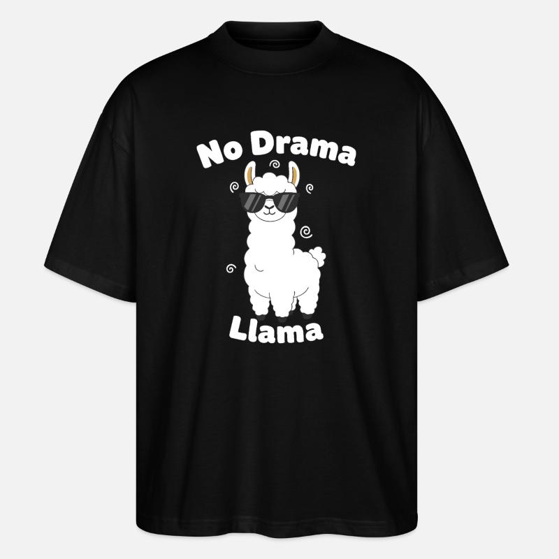 No Drama Llama - Stanley/Stella Oversized Unisex Bio T-Shirt Blaster 2.0 - Schwarz