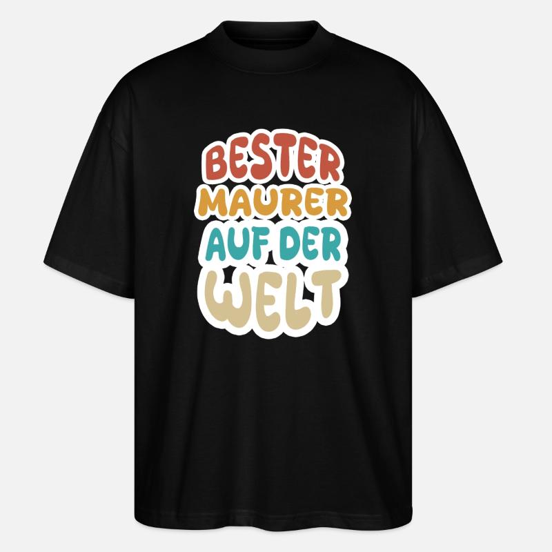 Nomination comme maçon - T-shirt bio Blaster 2.0 coupe oversize Stanley/Stella Unisexe - noir