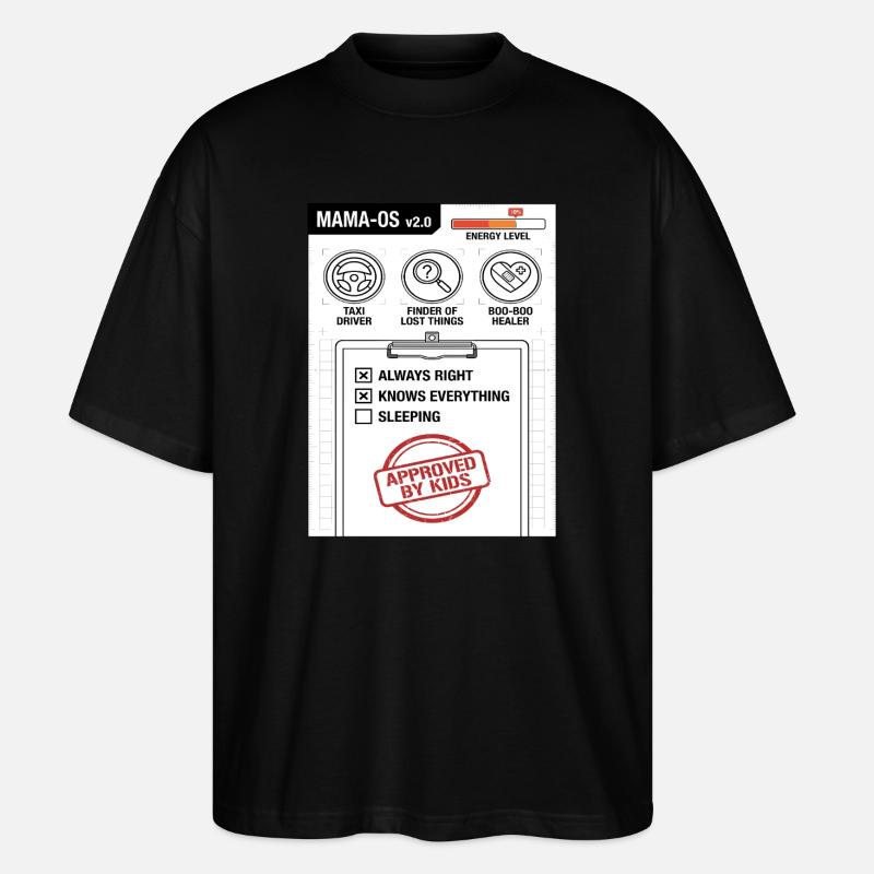 Mama-OS v2.0 Operating System - Stanley/Stella Oversized Unisex Organic T-shirt Blaster 2.0 - black