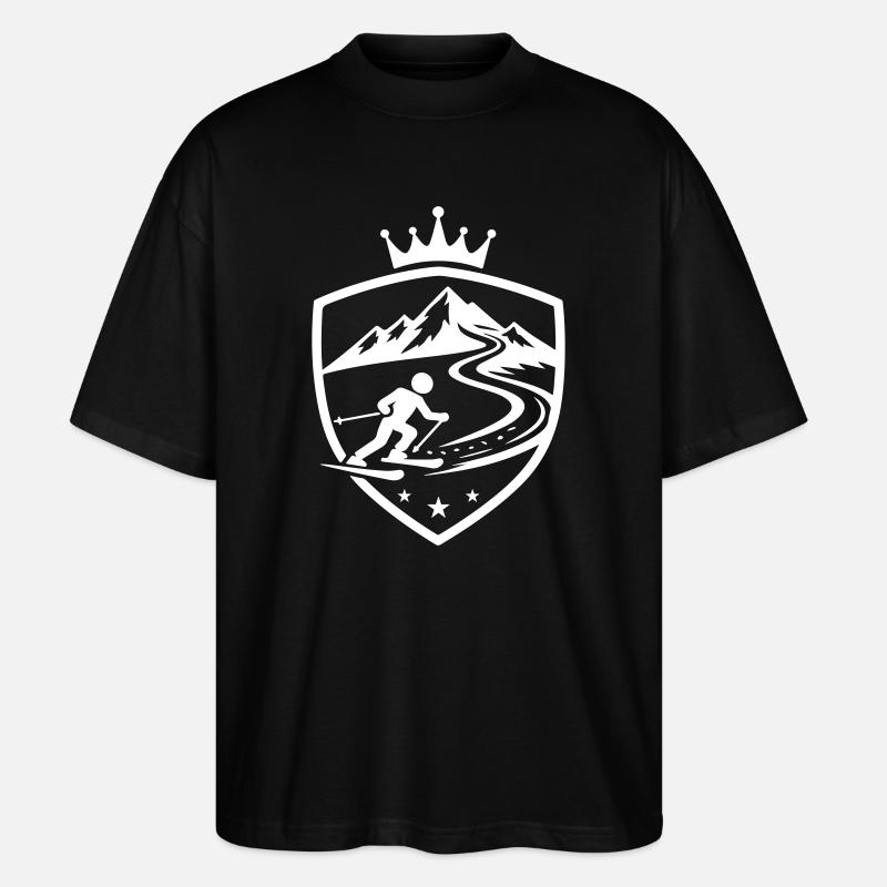 Blason de la piste de ski - T-shirt bio Blaster 2.0 coupe oversize Stanley/Stella Unisexe - noir