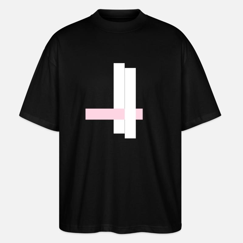 Tours blanches avec ruban rose - T-shirt bio Blaster 2.0 coupe oversize Stanley/Stella Unisexe - noir