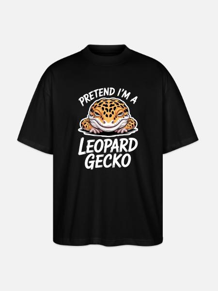 Leopardgecko Sprüche Lustige Leopardgecko Geschenk - Stanley/Stella Oversized Unisex Bio T-Shirt Blaster 2.0 - Schwarz