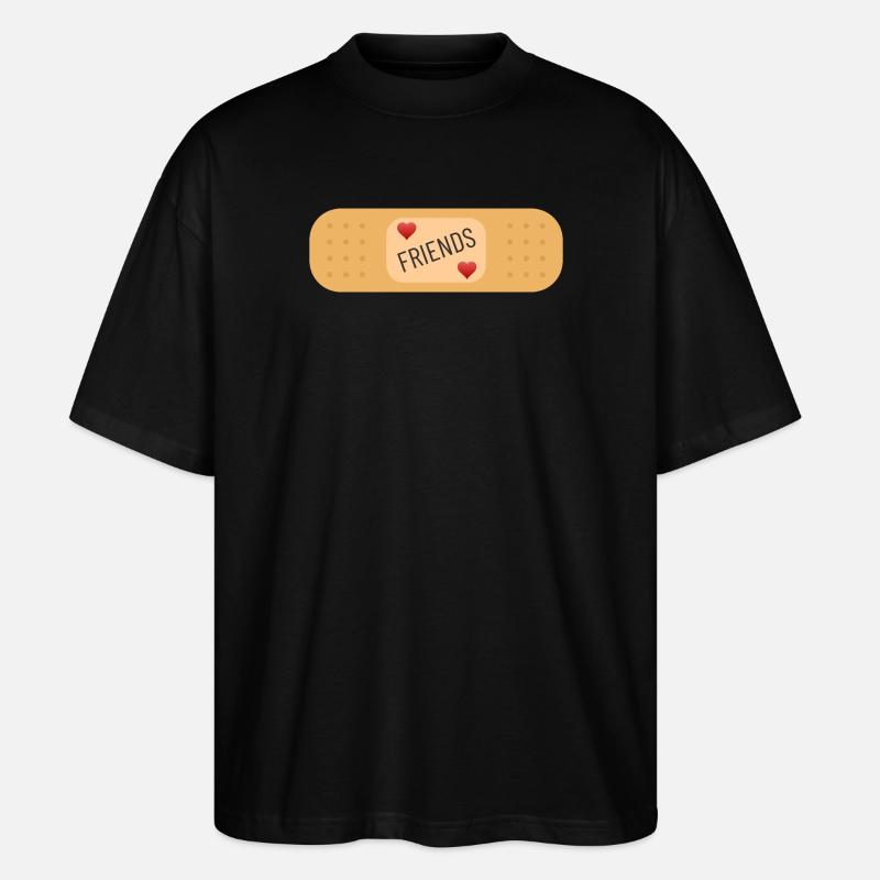 Freunde helfen bei Kummer - Stanley/Stella Oversized Unisex Bio T-Shirt Blaster 2.0 - Schwarz