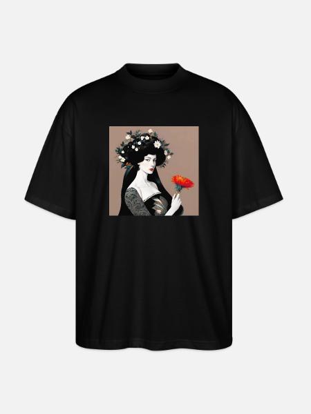 Elysia, digital painting - Stanley/Stella Oversized Unisex Organic T-shirt Blaster 2.0 - black