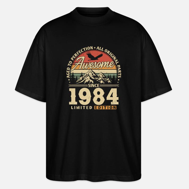 Großartig seit 1984 - Stanley/Stella Oversized Unisex Bio T-Shirt Blaster 2.0 - Schwarz