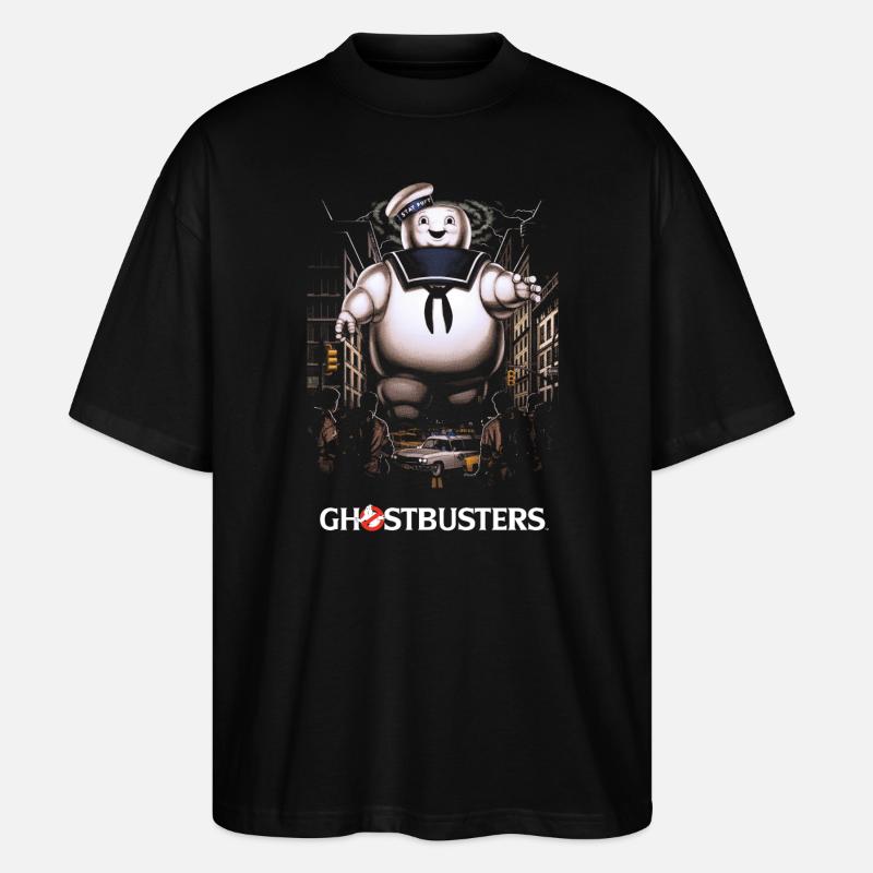 Ghostbusters Marshmallow-Mann - Stanley/Stella Oversized Unisex Bio T-Shirt Blaster 2.0 - Schwarz