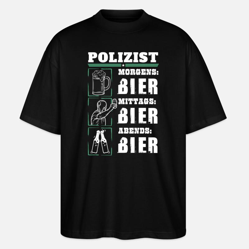 Mon quotidien de policier - T-shirt bio Blaster 2.0 coupe oversize Stanley/Stella Unisexe - noir