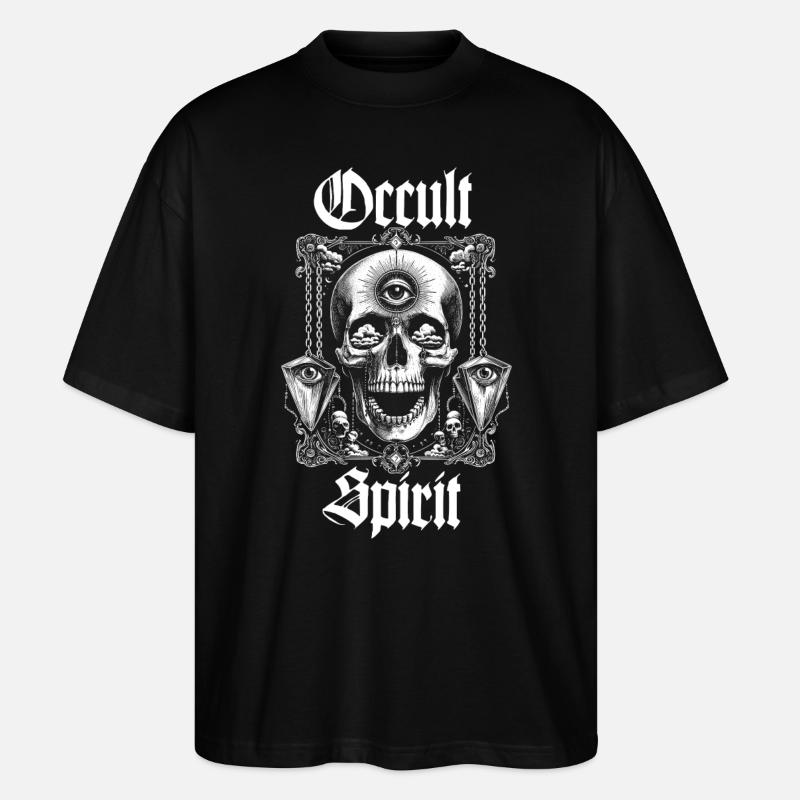 Schädelknochen-Pendel - Stanley/Stella Oversized Unisex Bio T-Shirt Blaster 2.0 - Schwarz