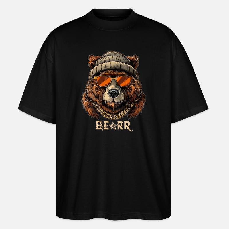 Cool Bear - Stanley/Stella Oversized Unisex Organic T-shirt Blaster 2.0 - black