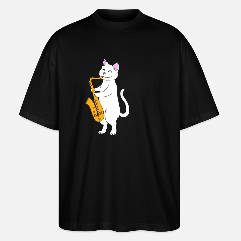 Saxophon Saxophonist - Stanley/Stella Oversized Unisex Bio T-Shirt Blaster 2.0 - Schwarz
