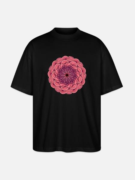 Mandala Rose - Stanley/Stella Oversized Unisex Organic T-shirt Blaster 2.0 - black