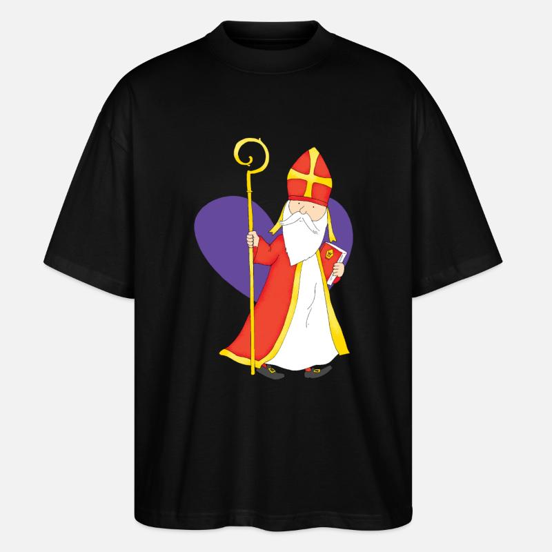 Sankt mit Herz - Stanley/Stella Oversized Unisex Bio T-Shirt Blaster 2.0 - Schwarz