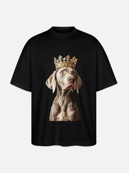 Weimaraner - Stanley/Stella Oversized Unisex Bio T-Shirt Blaster 2.0 - Schwarz