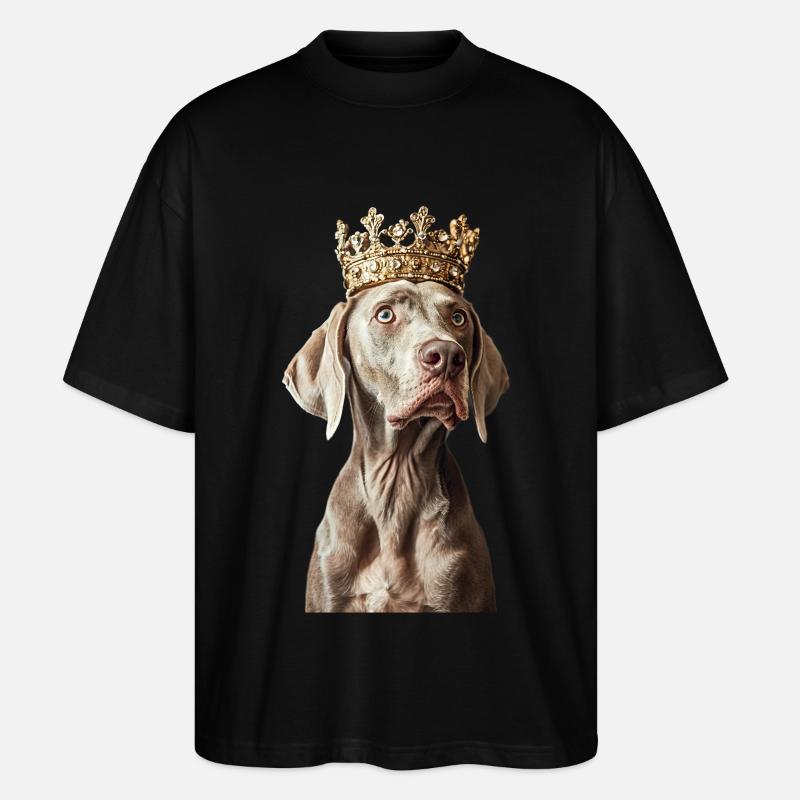 Weimaraner - Stanley/Stella Oversized Unisex Bio T-Shirt Blaster 2.0 - Schwarz