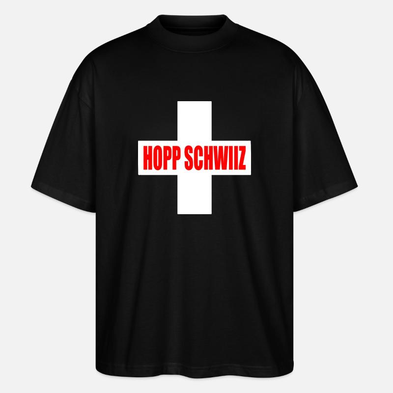 Hopp schwiiz - T-shirt bio Blaster 2.0 coupe oversize Stanley/Stella Unisexe - noir