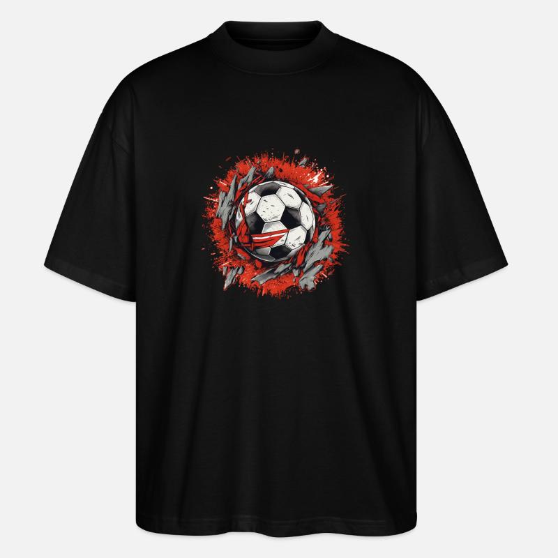 Fußball Ball - Stanley/Stella Oversized Unisex Bio T-Shirt Blaster 2.0 - Schwarz