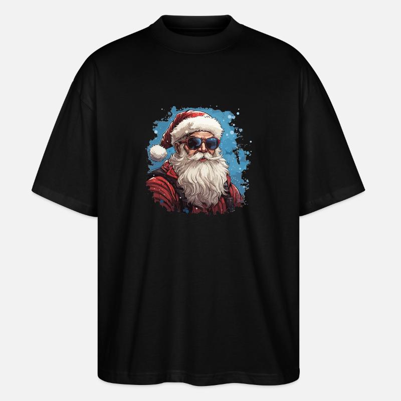 Weihnachtsmann - Illustration - Stanley/Stella Oversized Unisex Bio T-Shirt Blaster 2.0 - Schwarz