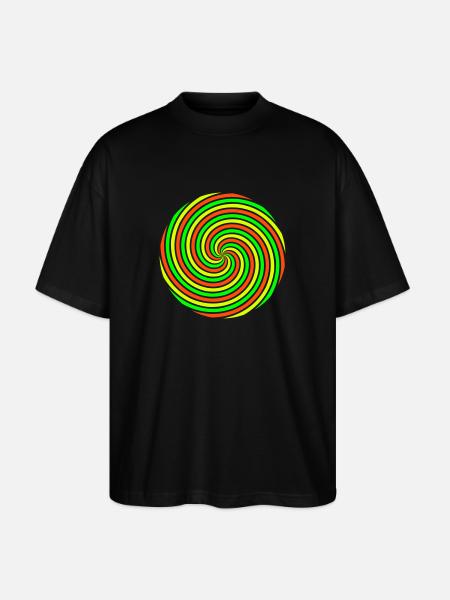 psy_spiral_2 - Stanley/Stella Oversized Unisex Bio T-Shirt Blaster 2.0 - Schwarz