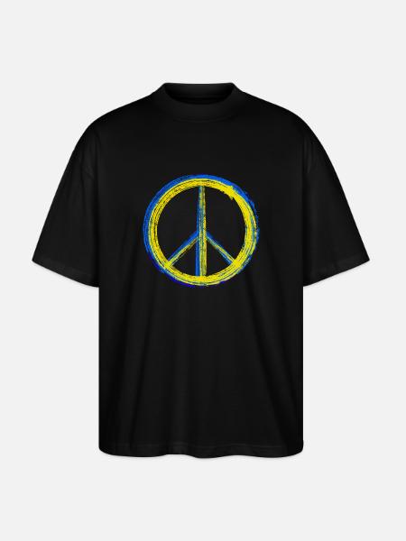 Peace for Ukraine - Stanley/Stella Oversized Unisex Organic T-shirt Blaster 2.0 - black
