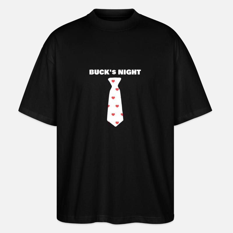 Bucks Night JGA Junggesellenabschied - Stanley/Stella Oversized Unisex Bio T-Shirt Blaster 2.0 - Schwarz