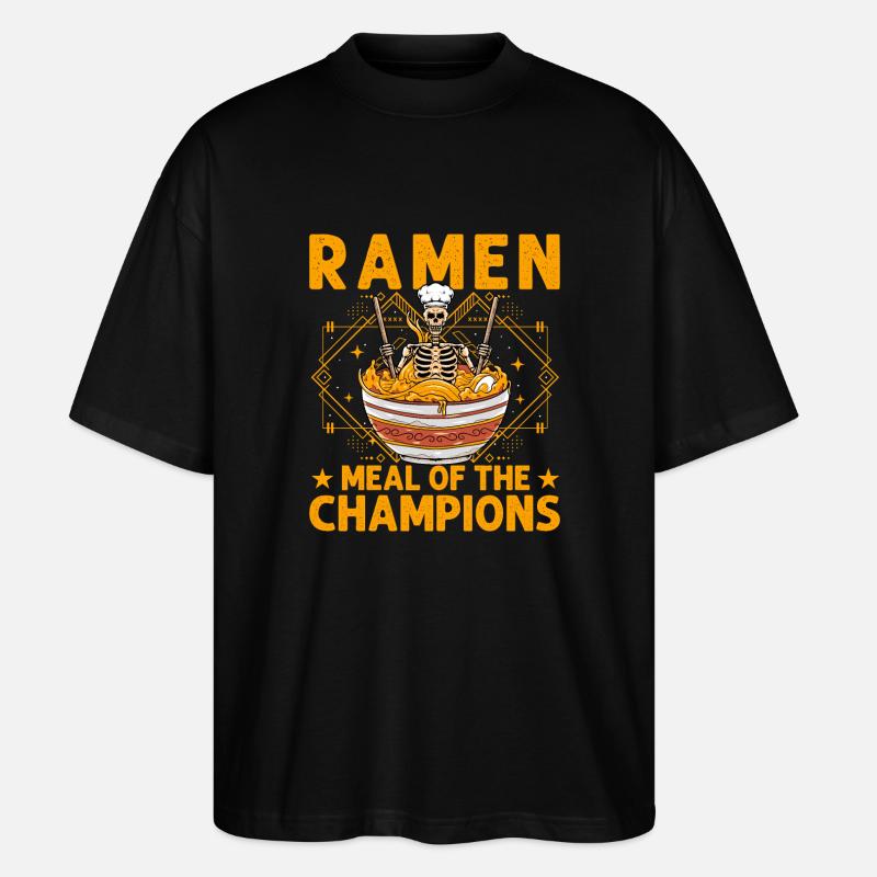 Repas Ramen des Champions - T-shirt bio Blaster 2.0 coupe oversize Stanley/Stella Unisexe - noir