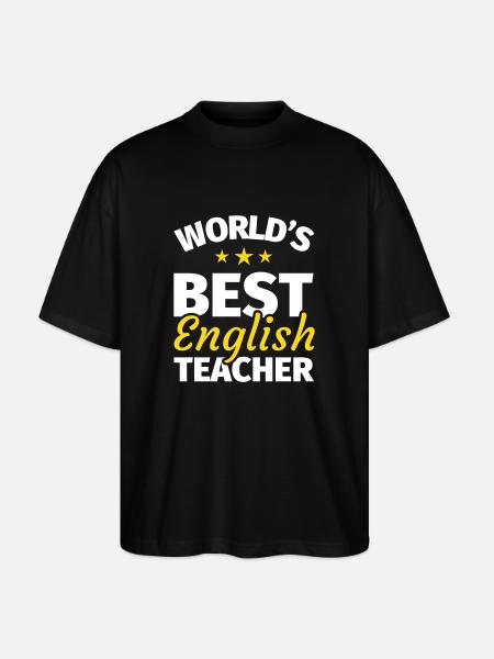 Englischlehrer Geschenk - Stanley/Stella Oversized Unisex Bio T-Shirt Blaster 2.0 - Schwarz