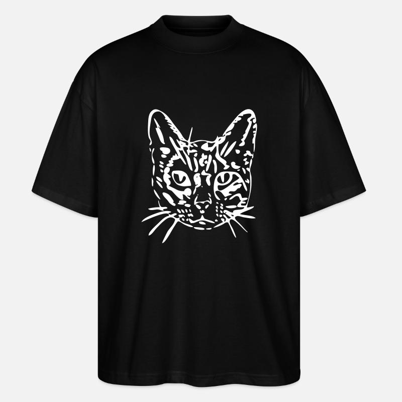 Katze, Mieze, Miezekatze, Geschenk, Geschenkidee - Stanley/Stella Oversized Unisex Bio T-Shirt Blaster 2.0 - Schwarz