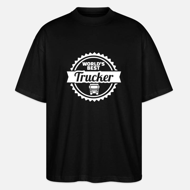 Trucker - Stanley/Stella Oversized Unisex Bio T-Shirt Blaster 2.0 - Schwarz