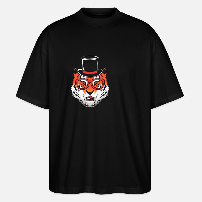 Säbelzahntiger - Stanley/Stella Oversized Unisex Bio T-Shirt Blaster 2.0 - Schwarz
