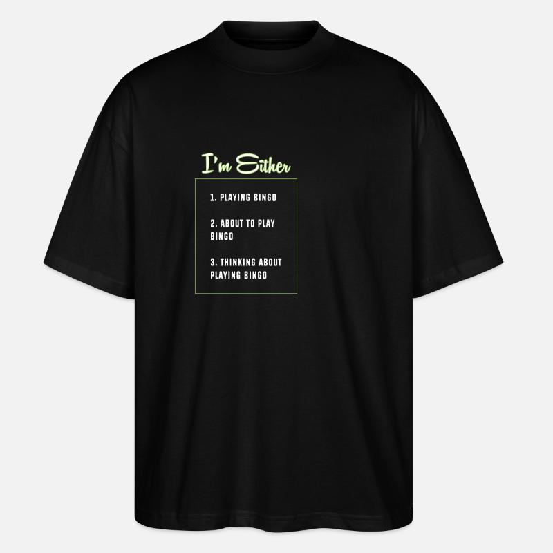 Bingo - Stanley/Stella Oversized Unisex Bio T-Shirt Blaster 2.0 - Schwarz