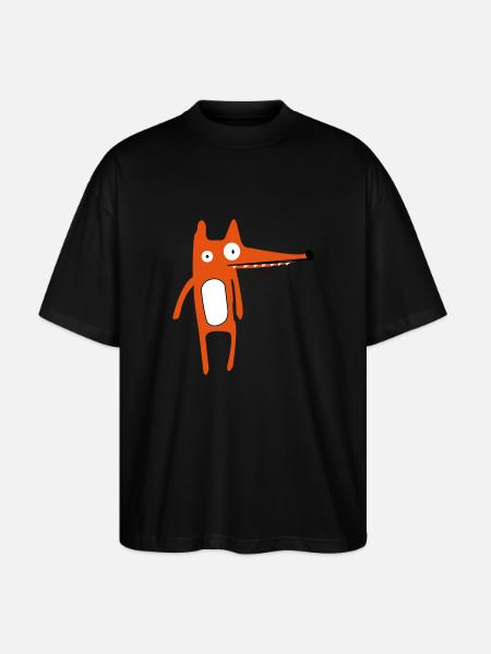 Fuchs - Stanley/Stella Oversized Unisex Bio T-Shirt Blaster 2.0 - Schwarz