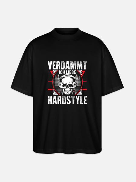 Hardstyle - Ich liebe es - Stanley/Stella Oversized Unisex Bio T-Shirt Blaster 2.0 - Schwarz